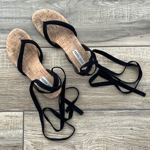 STEVE MADDEN Suede Wrap Sandals